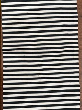 Paloma Picasso Black and White Striped Table Runner